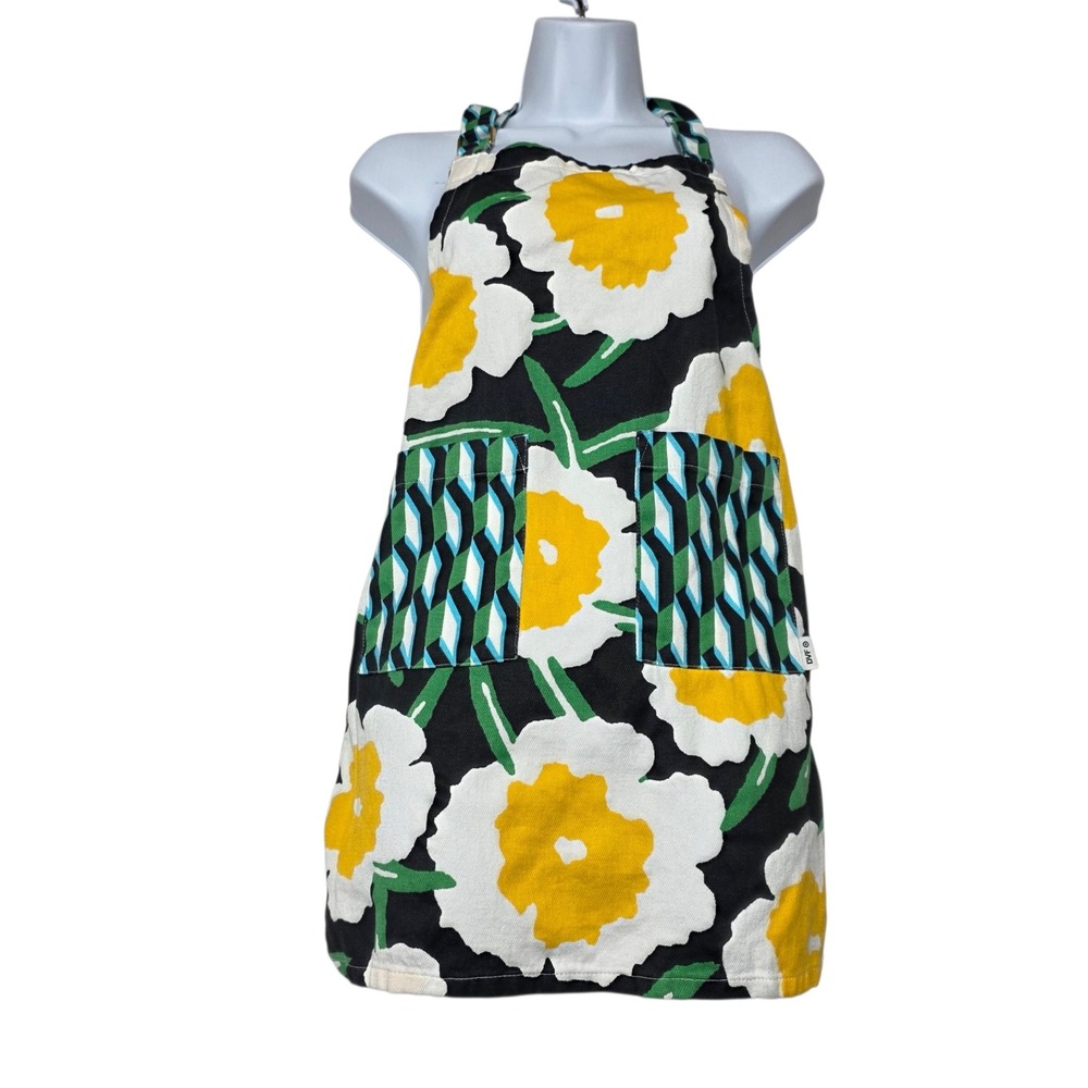 Diane Von Furstenberg Apron Womens OS Multi Floral Geo Target Collection Cotton